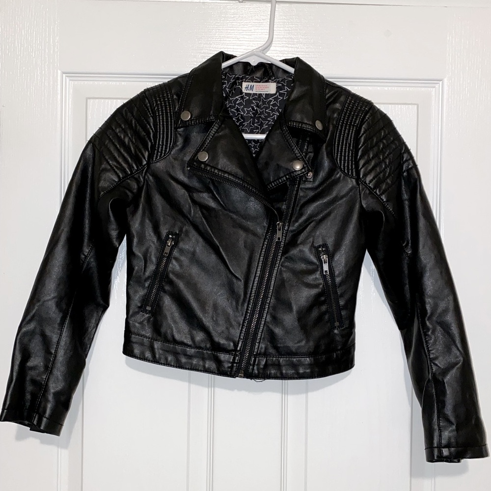 H&M Faux Leather Jacket - Kid Girl Size 10-11